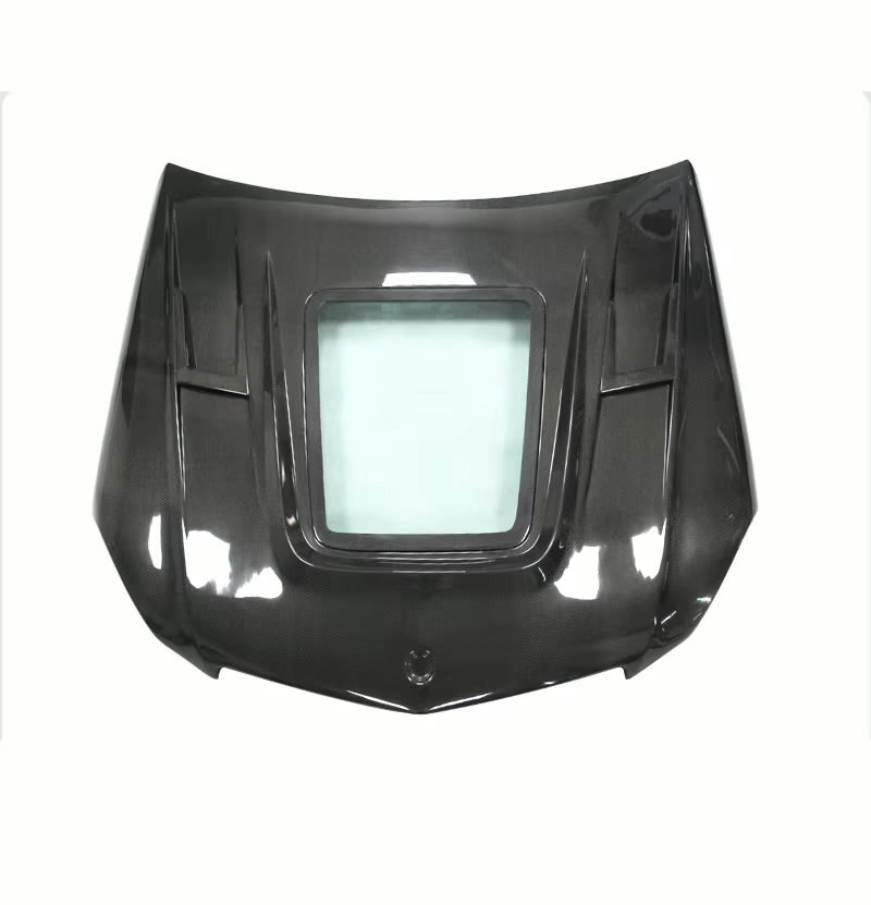 Mercedes Benz AMG C63 W204 2012-2014 - Tempered Glass Window Carbon Fiber Hood