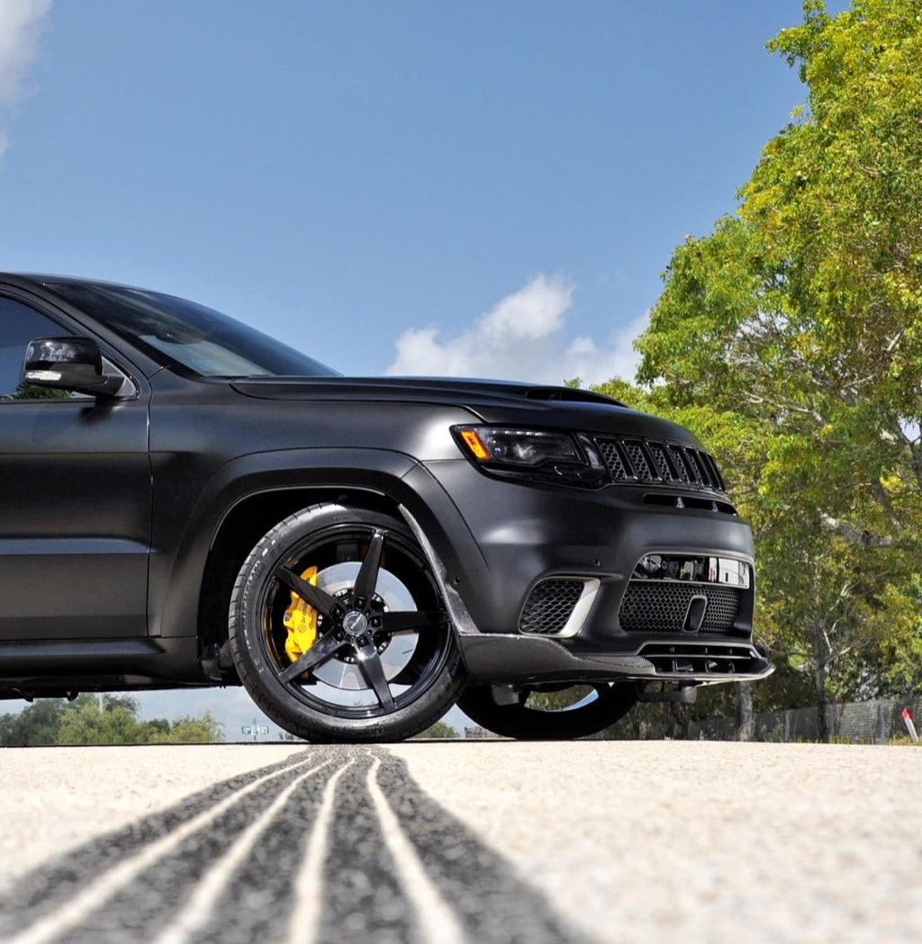 Jeep Grand Cherokee 2017-2021 SRT Trackhawk  Front Lip Splitter - Carbon Fiber / Gloss Black