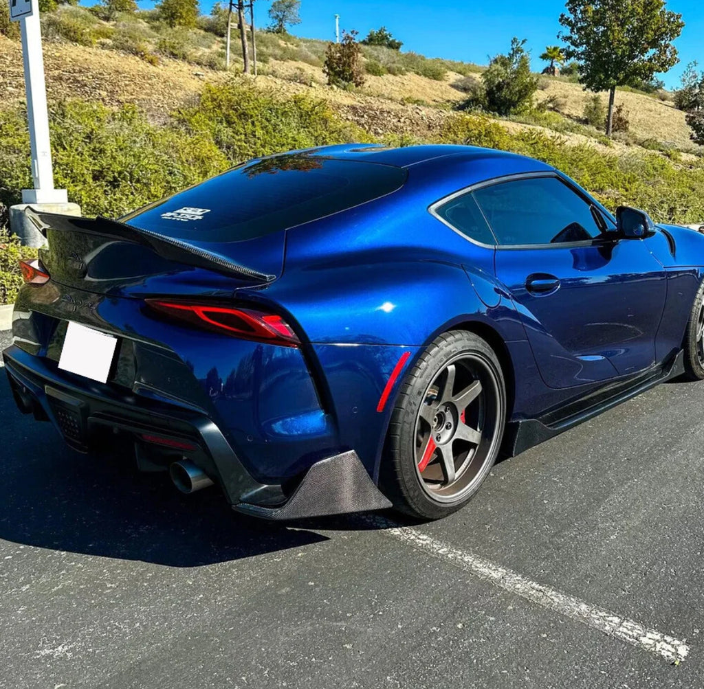 Toyota Supra A90 A91 MK5 2019+ Carbon Rear Bumper Splitter Aprons