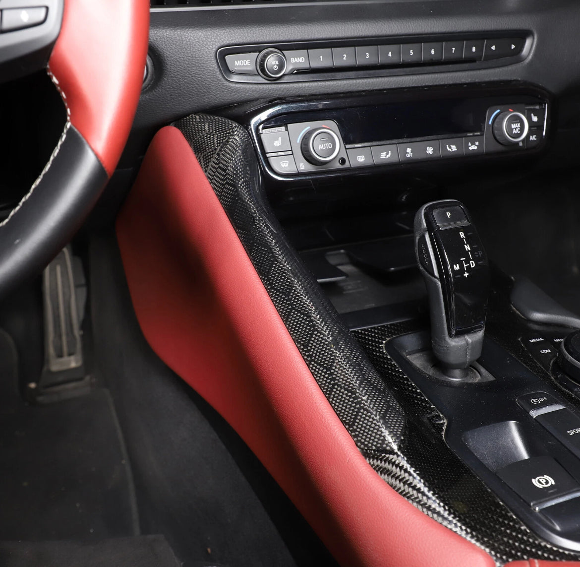Toyota Supra 2019+ A90 A91  Lower Console Side Panel - Honeycomb / Carbon Fiber