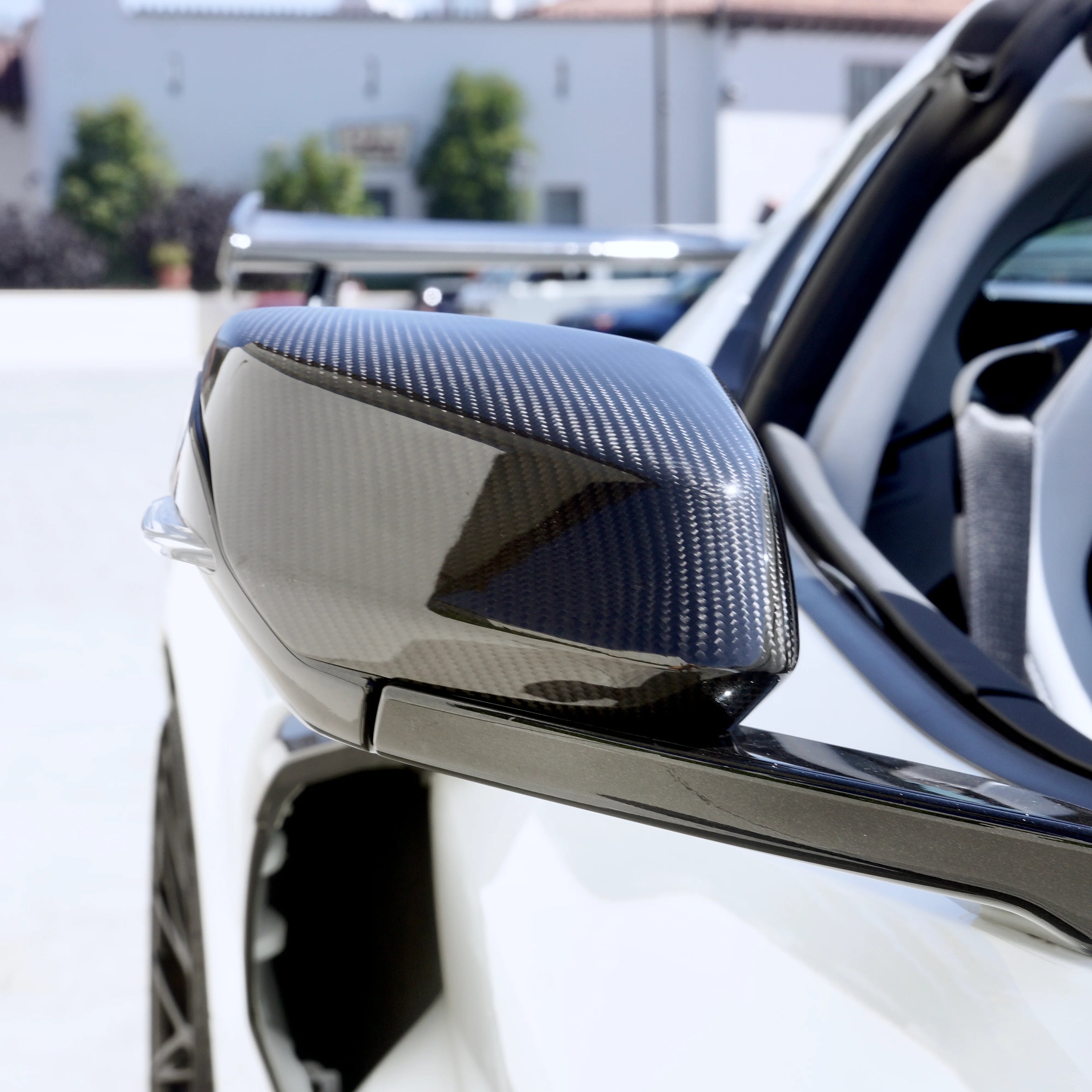 Chevy Corvette C8 2020+ Carbon Fiber Mirror Caps