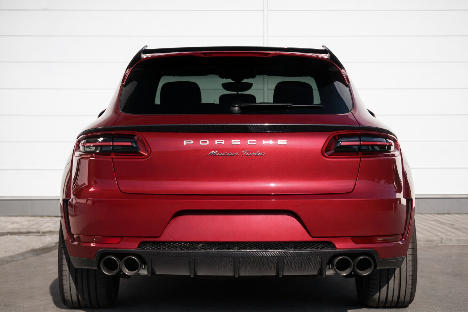 Porsche Macan 95B Rear Trunk Spoiler - Carbon Fiber / Gloss Black