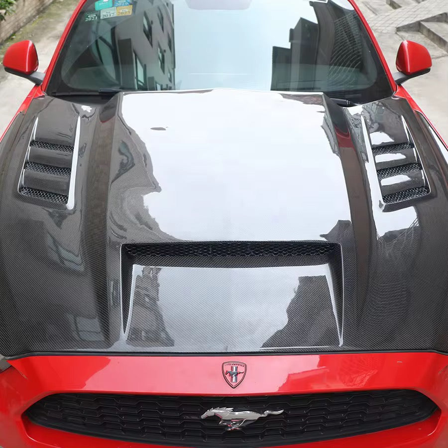 Ford Mustang TF Style Carbon Fiber Hood 2015-2017