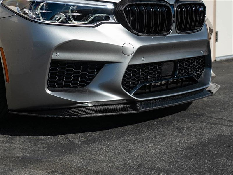 BMW F90 M5 Front Splitter + Side Skirts - Carbon Fiber / Gloss Black