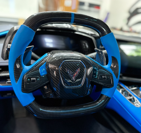 Chevy Corvette C8 2020+ Carbon Fiber Steering Wheel