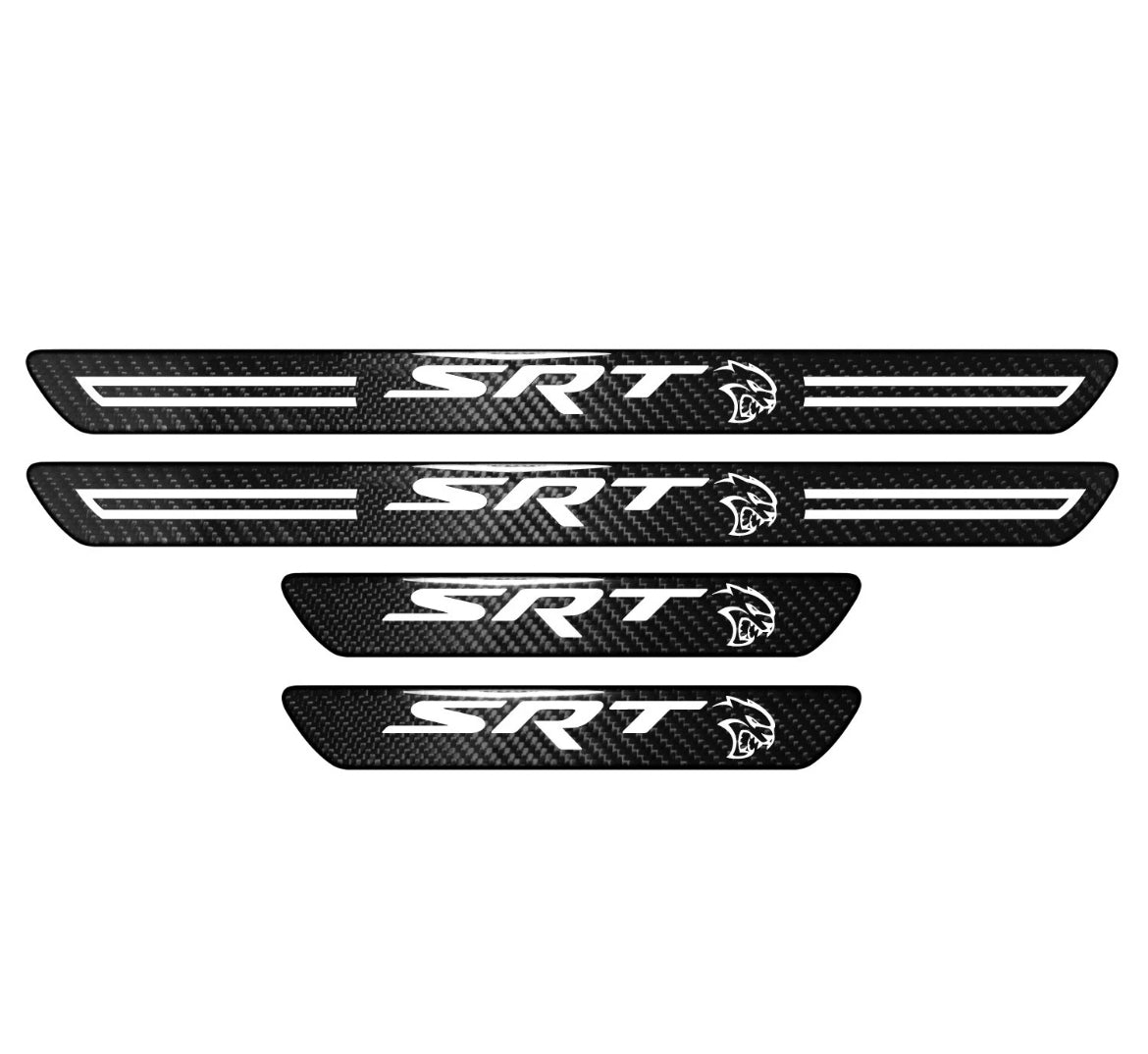 Dodge Carbon Fiber Kick Plates - Charger / Challenger / SRT / RT / Scatpack / Durango / SRT8