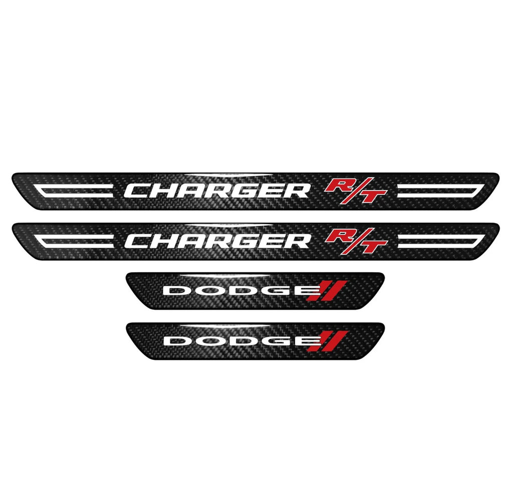 Dodge Carbon Fiber Kick Plates - Charger / Challenger / SRT / RT / Scatpack / Durango / SRT8