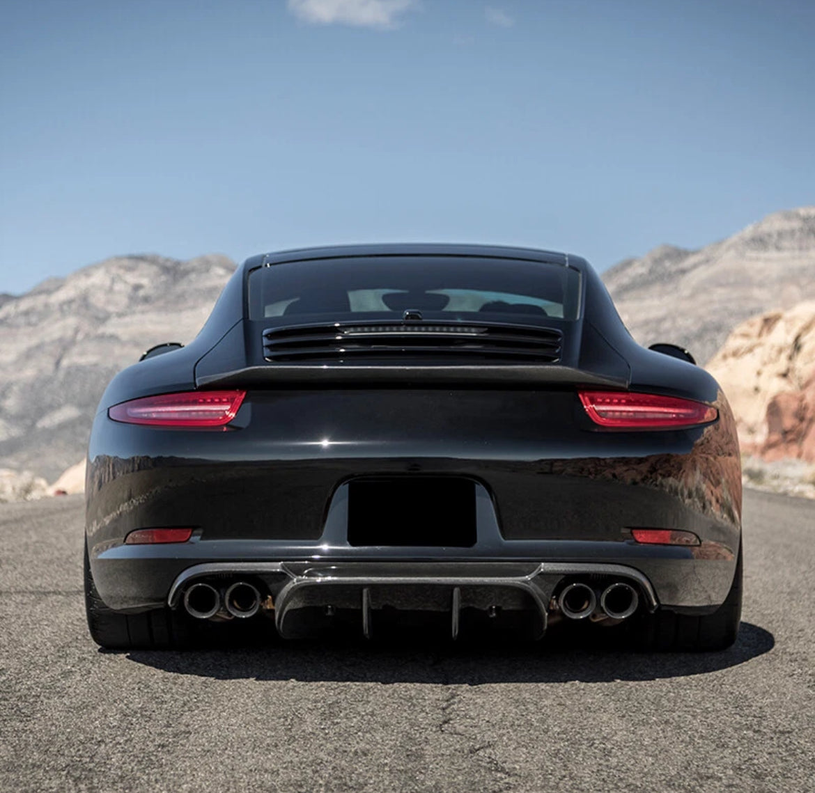 Porsche 911 991 991.1 991.2 (2012-19) Rear Trunk Lip Spoiler - Carbon Fiber / Gloss Black