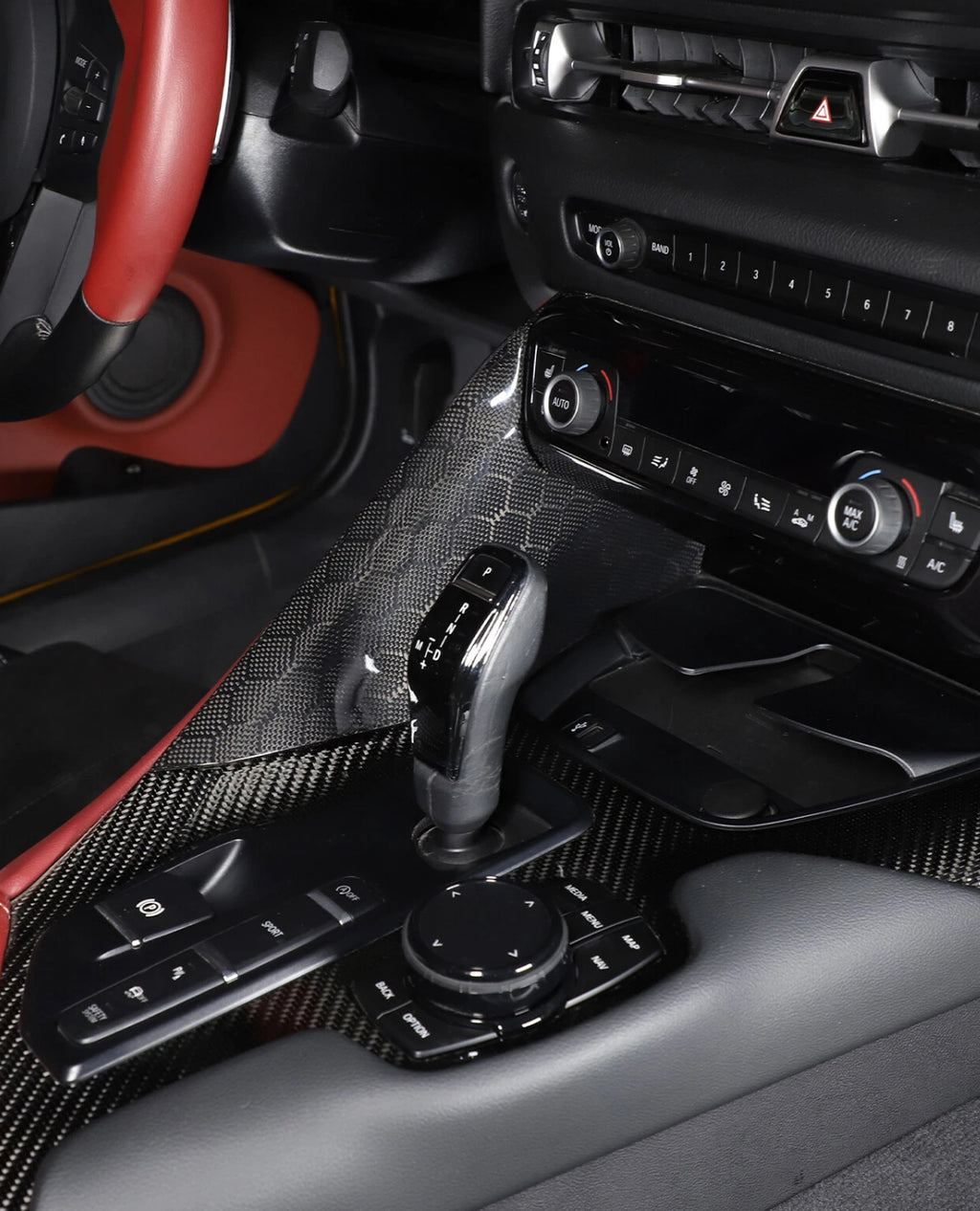 Toyota Supra 2019+ A90 A91  Lower Console Side Panel - Honeycomb / Carbon Fiber