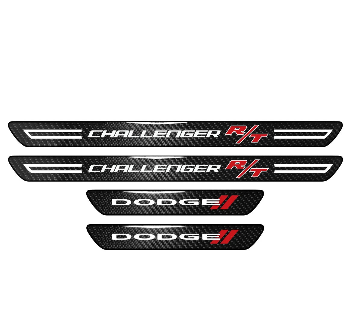 Dodge Carbon Fiber Kick Plates - Charger / Challenger / SRT / RT / Scatpack / Durango / SRT8