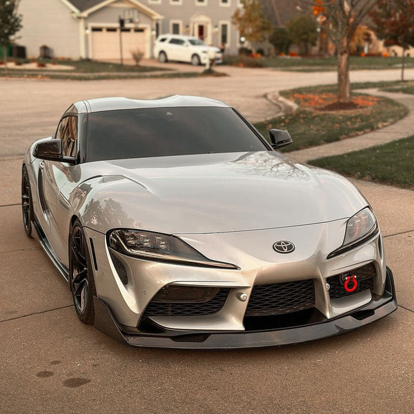 Toyota Supra A90/91 MK5 Front Bumper Lip - Carbon Fiber / Gloss Black