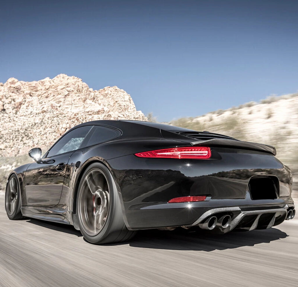 Porsche 911 991 991.1 991.2 (2012-19) Rear Trunk Lip Spoiler - Carbon Fiber / Gloss Black