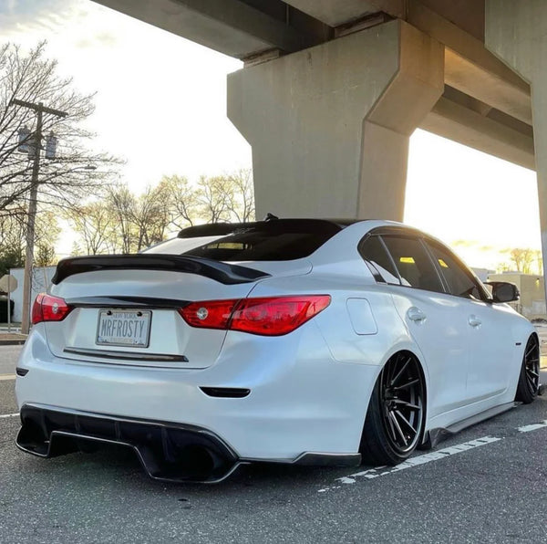 Infiniti Q50/Q60 Wing GT Side Skirts - Carbon Fiber / Gloss Black / Honeycomb