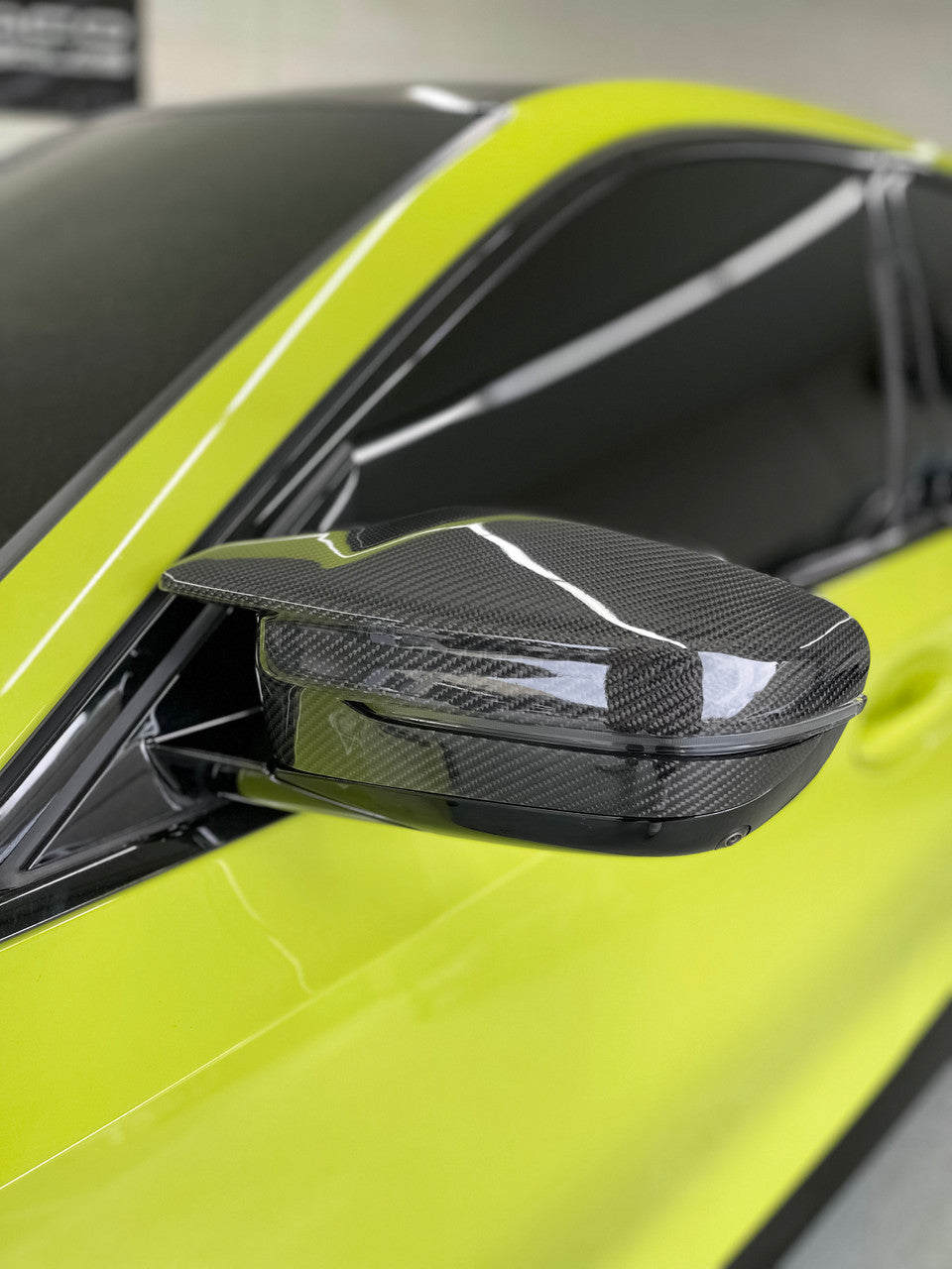 BMW G80/G82 G87 GT Mirror Caps - Carbon Fiber / Gloss Black