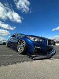 Infiniti Q50 V2 Front Bumper Lip - Carbon Fiber