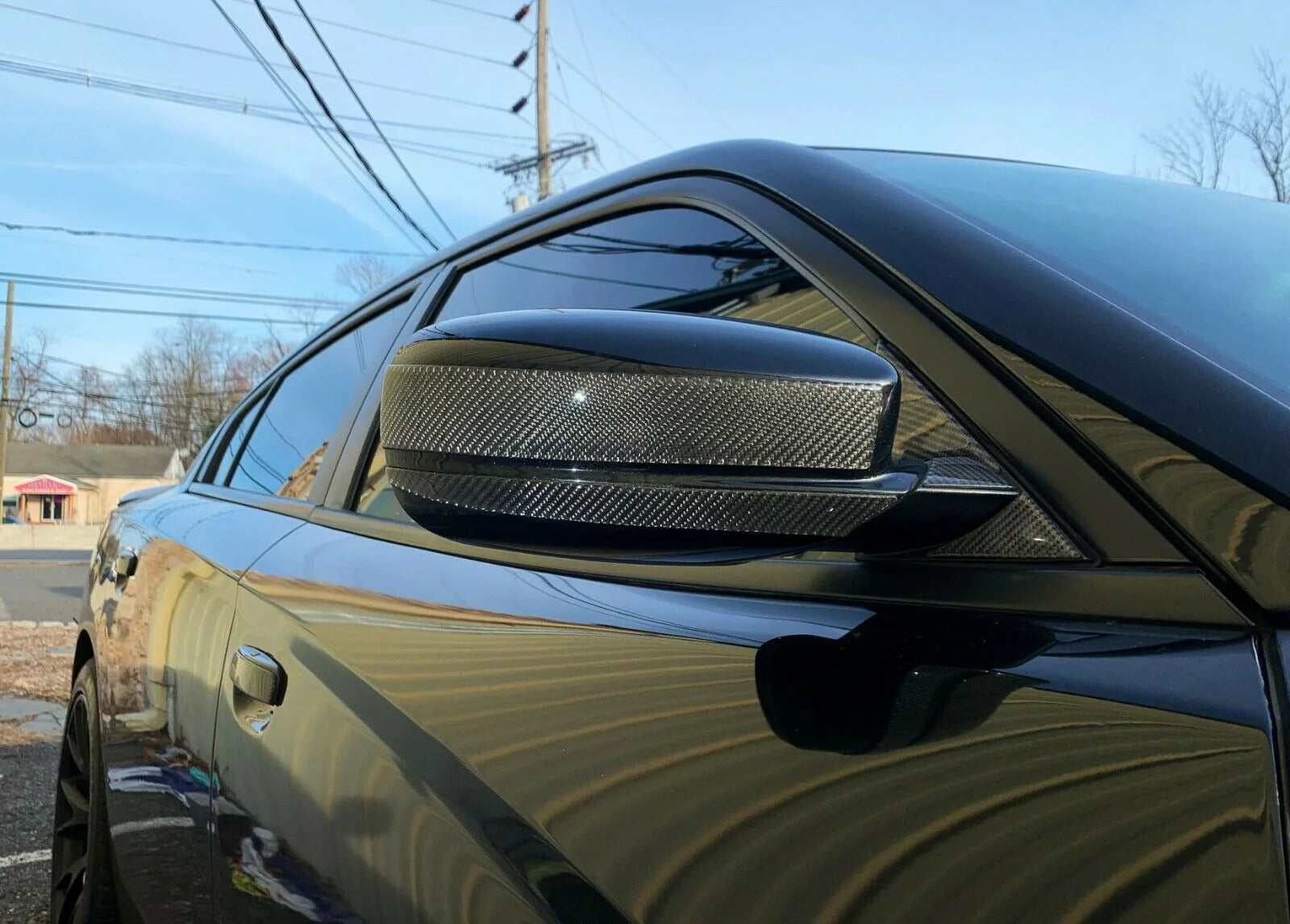 Dodge Charger 2016+ Carbon Fiber Mirror Caps