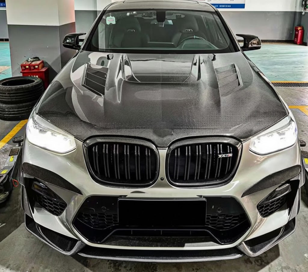 BMW X3/X4 GTS Vented Hood - Carbon Fiber / Forged Carbon
