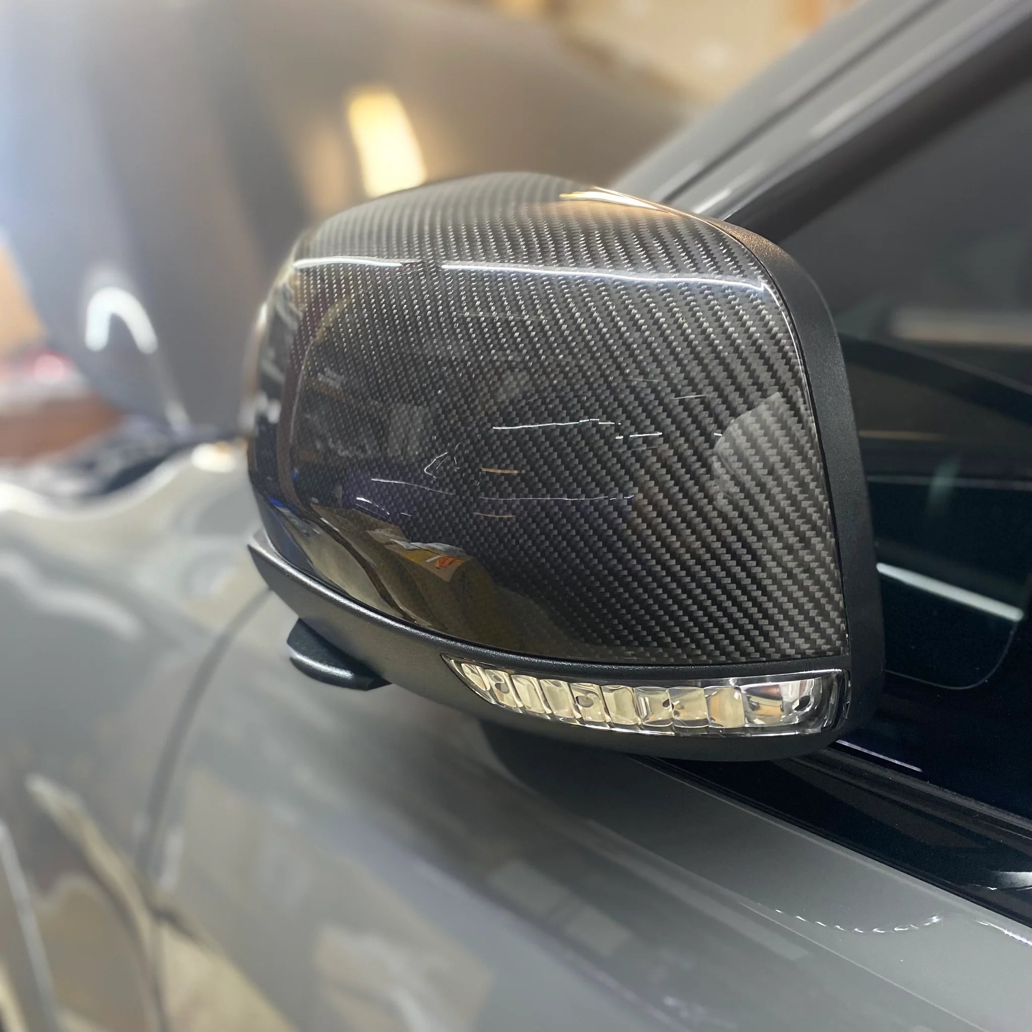 Dodge Durango / Jeep Cherokee Carbon Fiber Mirror Caps