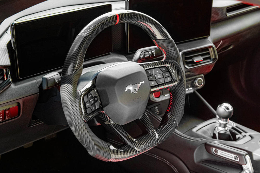 Ford Mustang 2024 + Carbon Fiber Steering Wheel - LED Option