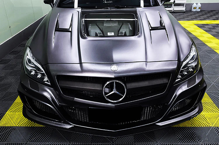 Mercedes Benz AMG CLS63 W218 - Tempered Glass Carbon Fiber Hood