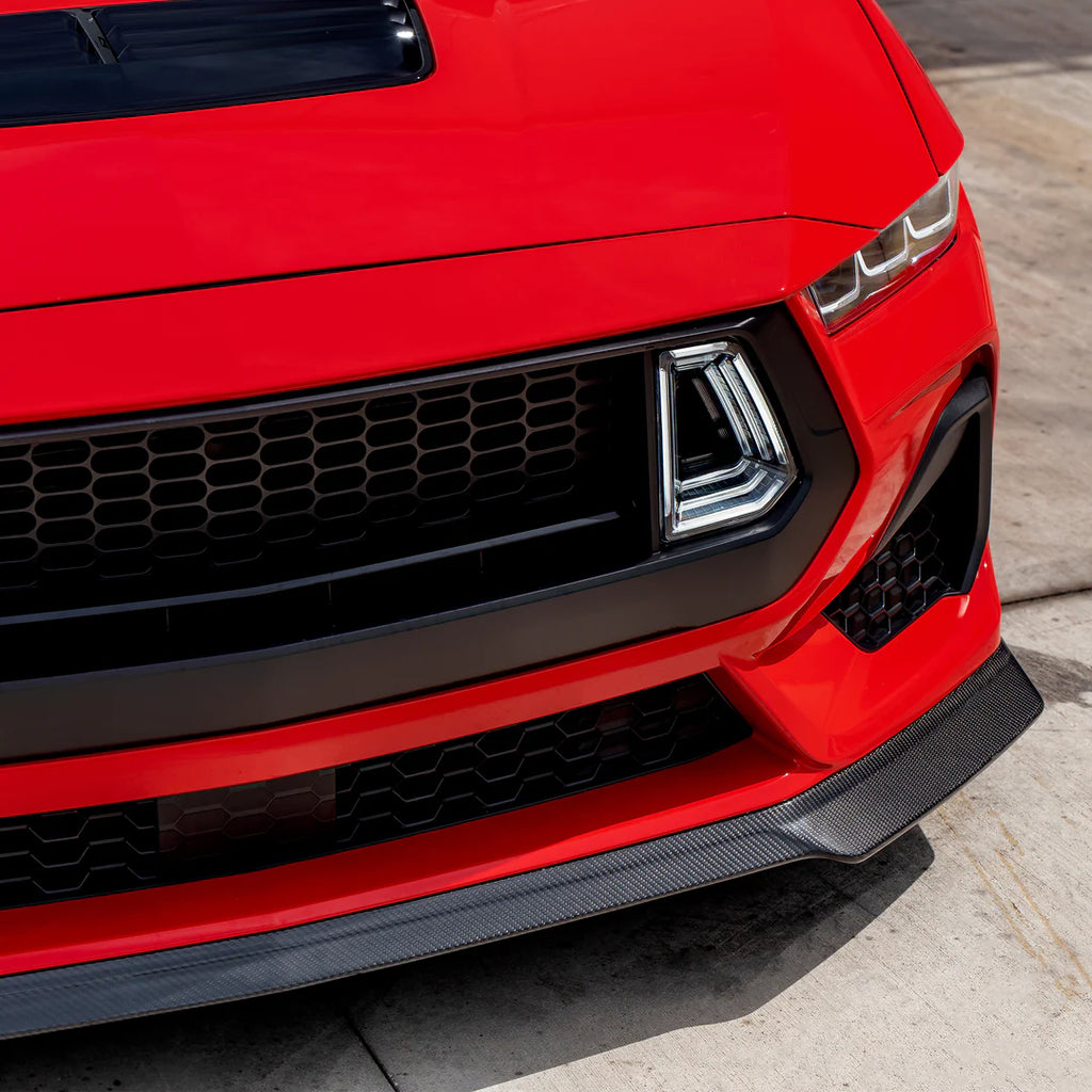 Ford Mustang GT 2024 - 2025 Full Carbon Fiber Front Bumper Lip / Splitter
