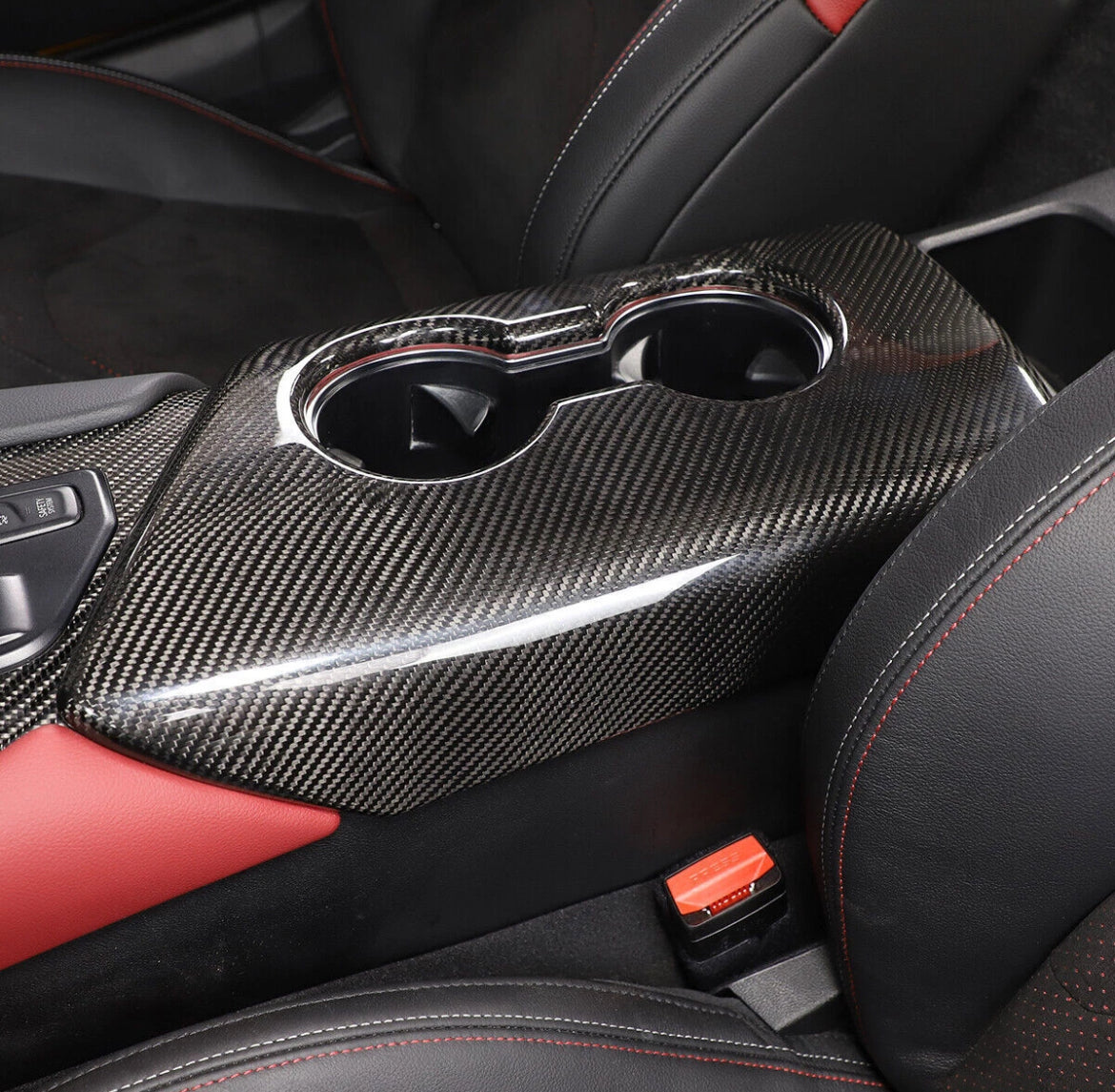2019+ Toyota Supra A90 A91 Center Console Panel - Honeycomb / Carbon Fiber