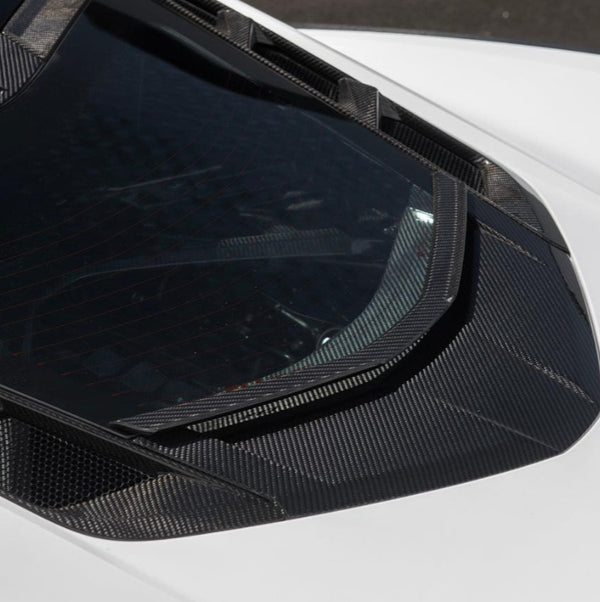 Chevy Corvette C8 2020+ Rear Window Lower Panel - Carbon Fiber / Honeycomb