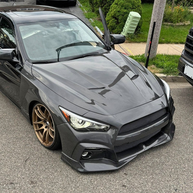 Infiniti Q50 - Full Carbon Fiber Front Bumper Body Kit
