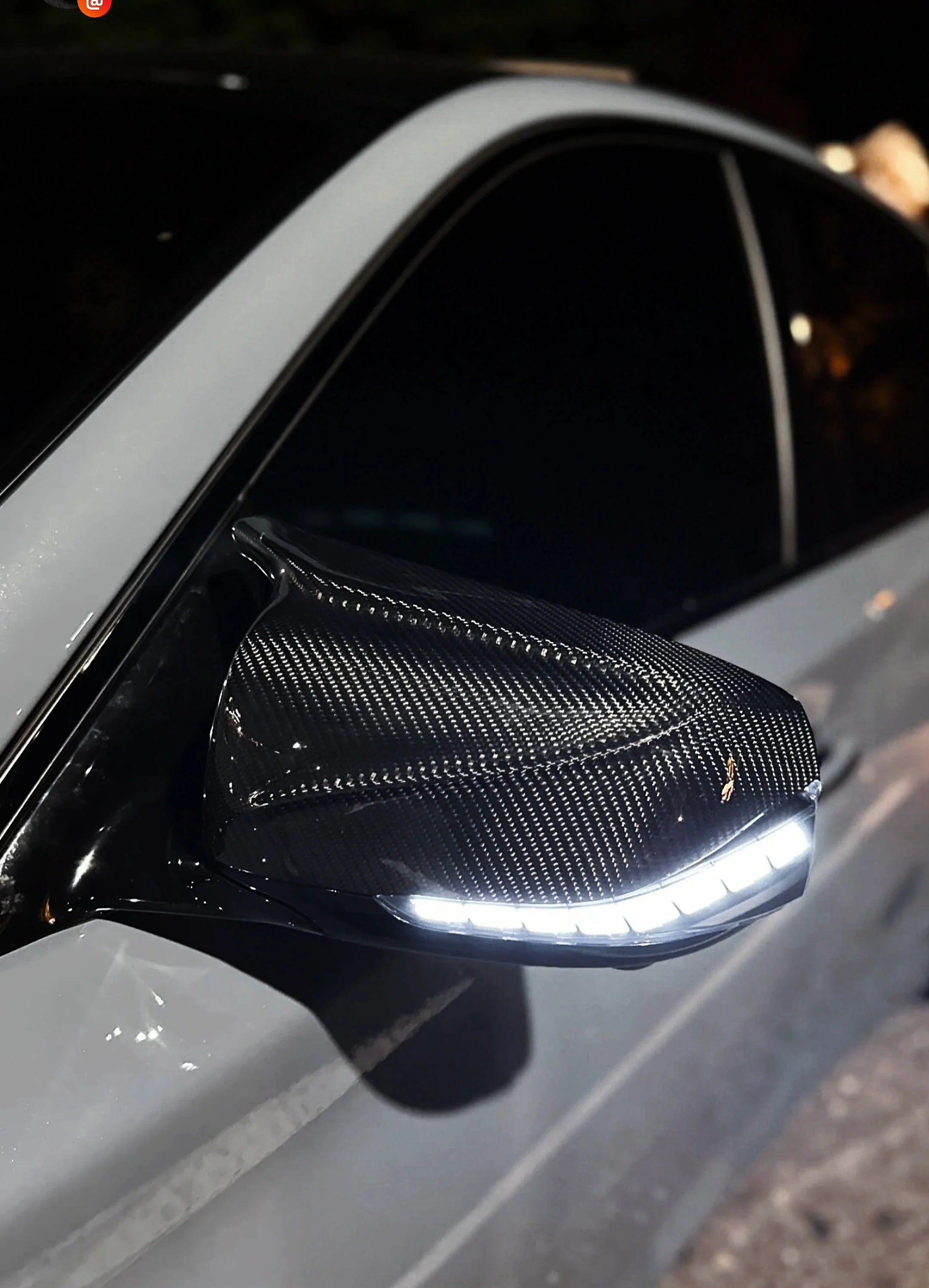 Infiniti Q50/Q60 Carbon Mirror Caps - Carbon / Honeycomb / Forged