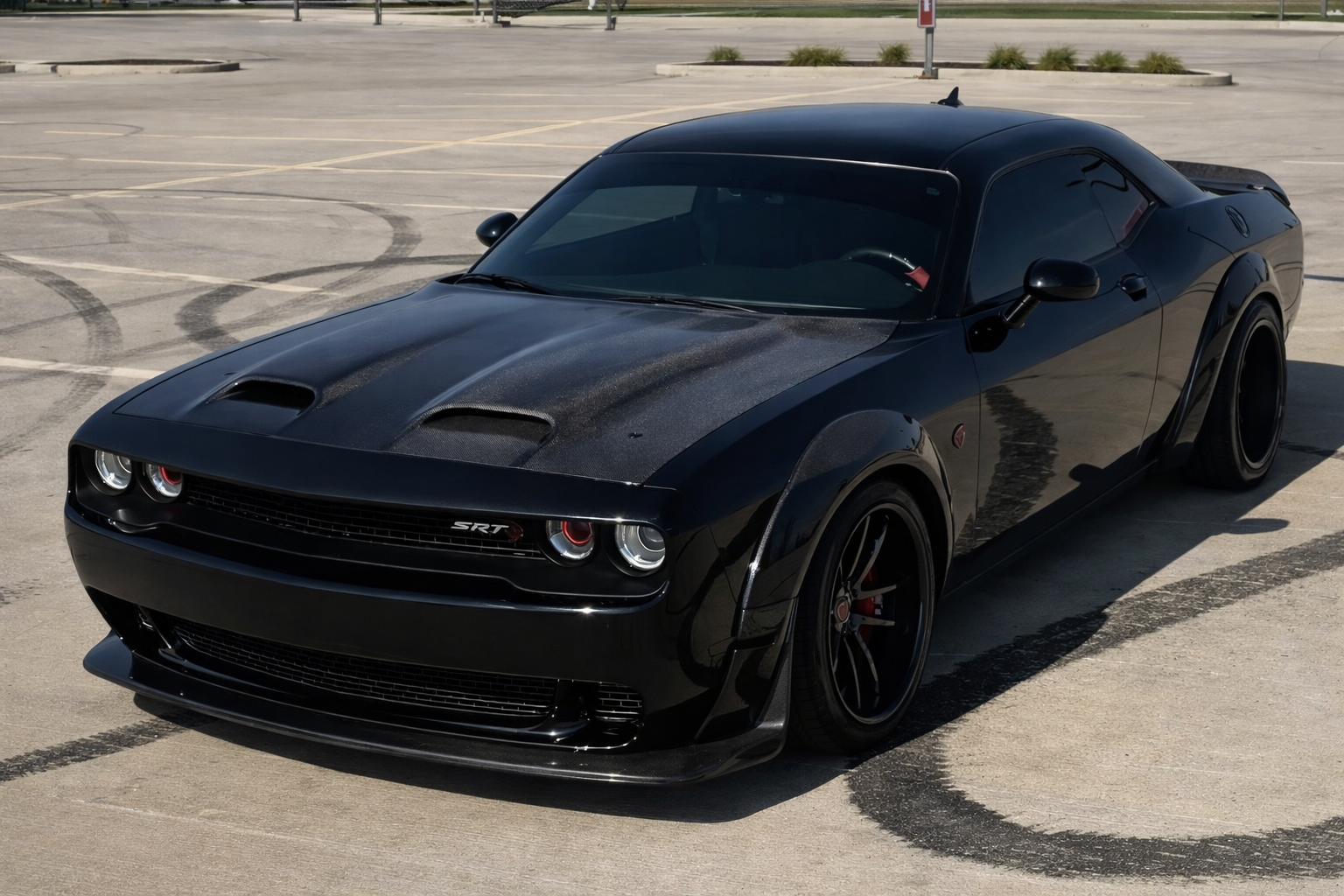 Dodge Challenger 2008-2023 Carbon Fiber Hood - Demon/Redeye
