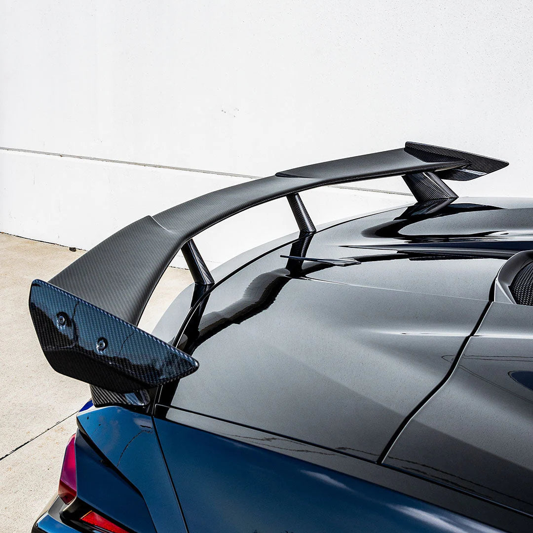 Chevy Corvette C8 2020+ GT Wing Spoiler - Carbon Fiber / Gloss Black