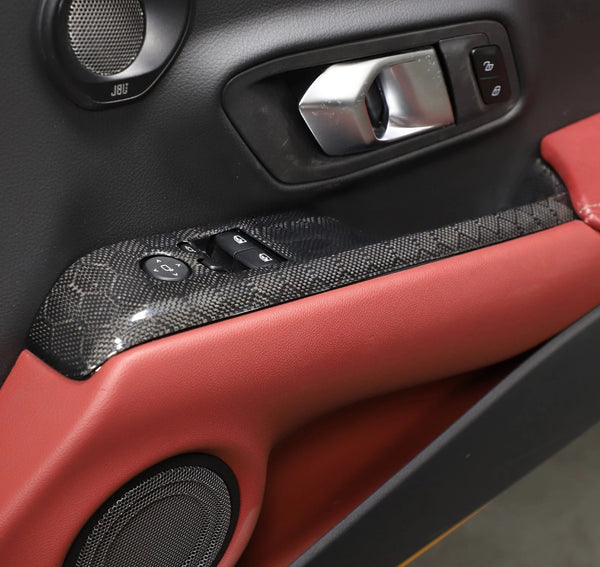 Toyota Supra 2019+ A90 A91 Armrest Door Panel - Honeycomb / Carbon Fiber