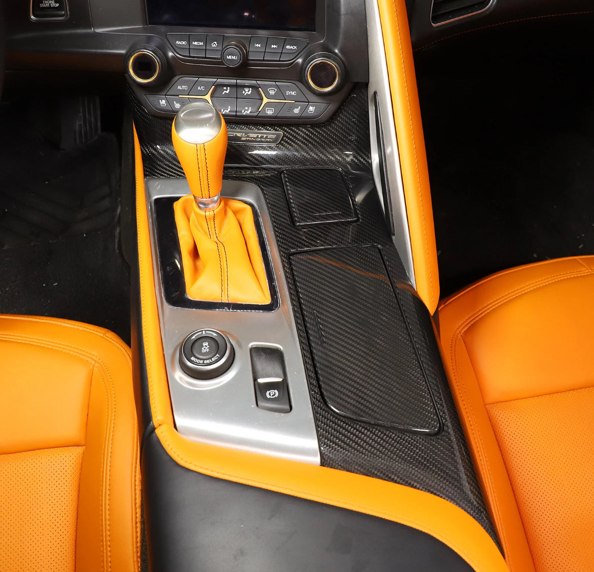 Chevy Corvette C7 Carbon Fiber Center Console Panel