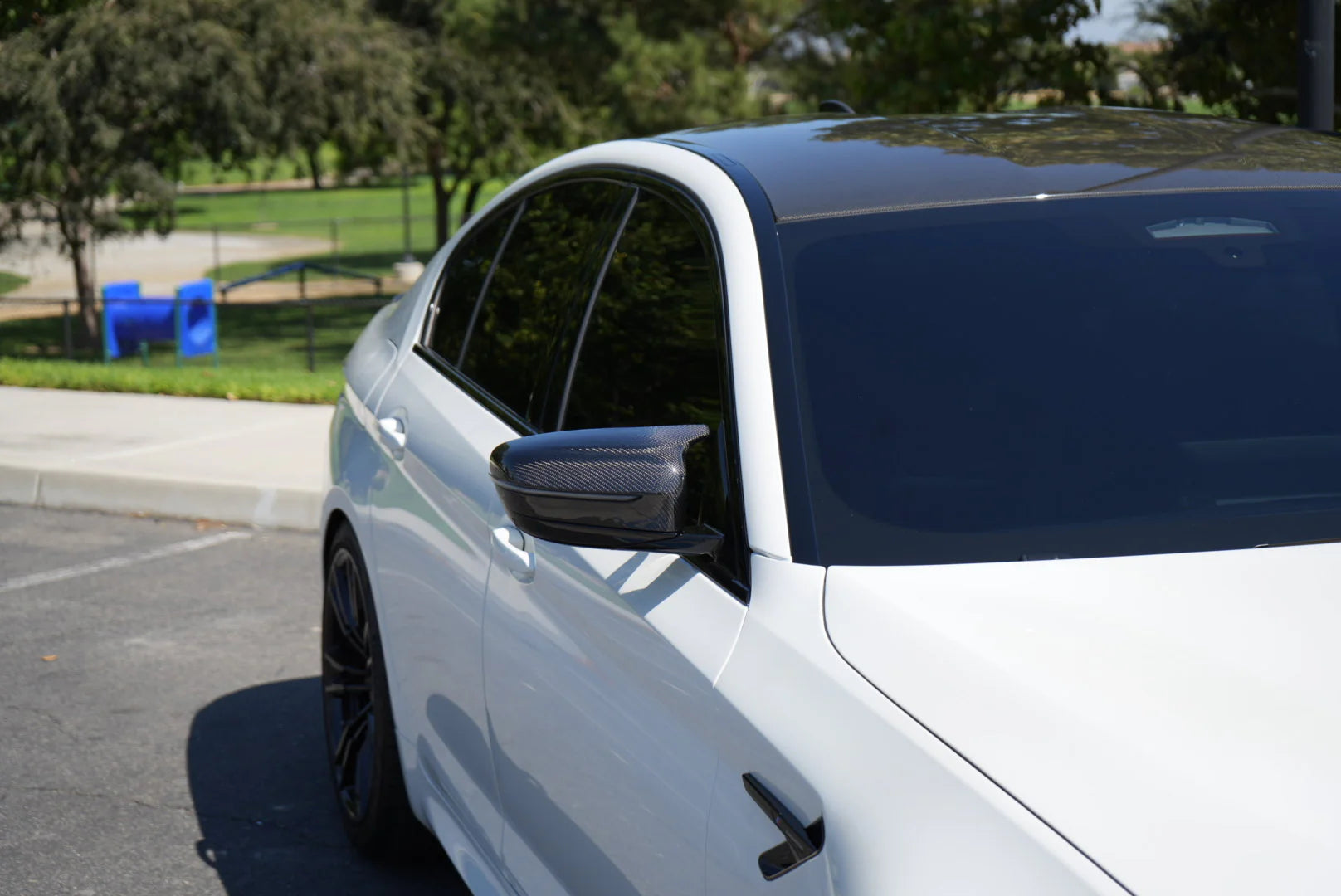 BMW F90 M5 / F91 M8 GT Mirror Caps - Carbon Fiber / Gloss Black