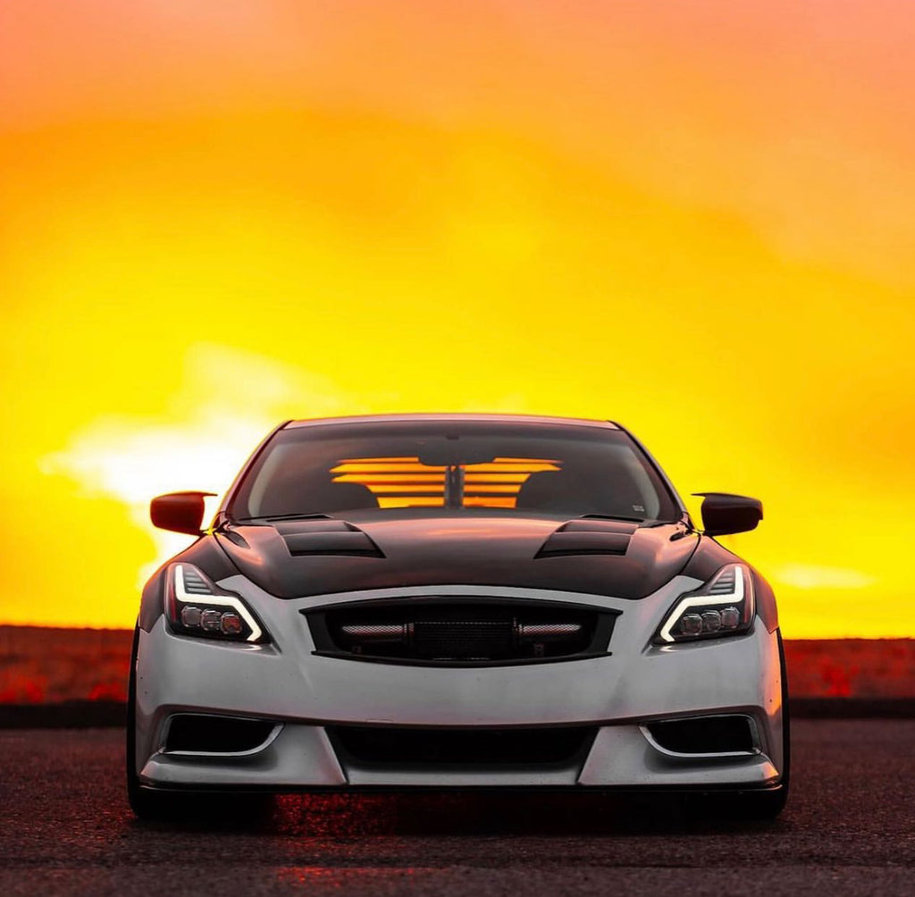 Infiniti G37 Mirror Caps - Coupe/Sedan Carbon Fiber / Honeycomb / Gloss Black