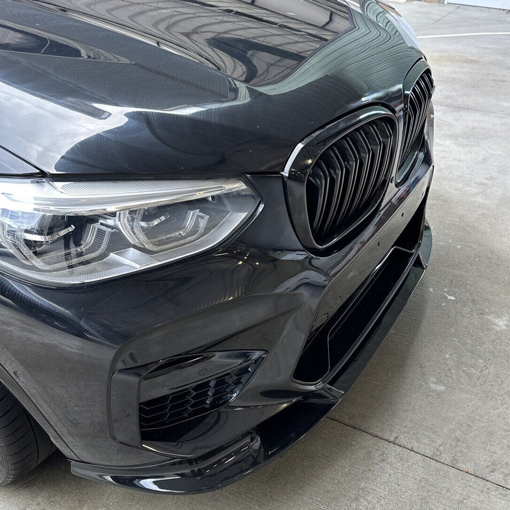 BMW X3/X4 Front Splitter + Side Skirts - Carbon Fiber / Gloss Black