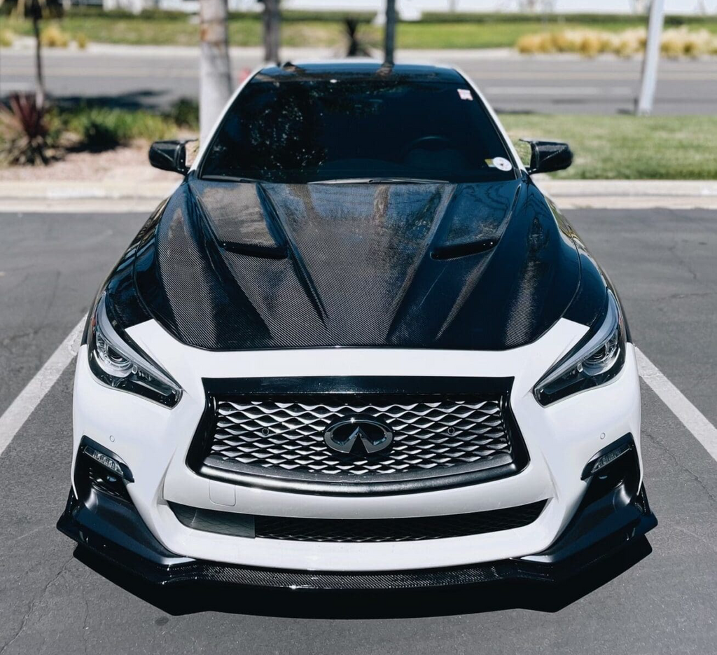 Infiniti Q50 V2 Front Bumper Lip - Carbon Fiber