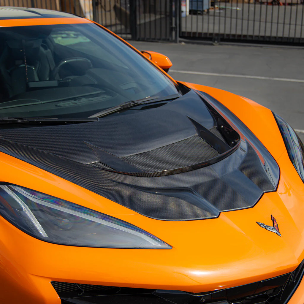 Chevy Corvette C8 2020+ ZR1 Vented Carbon Fiber Hood