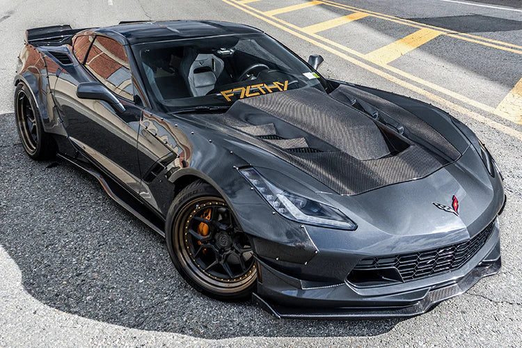 Chevy Corvette C7 Vented Carbon Fiber Bonnet Hood