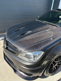 Mercedes Benz AMG C63 W204 2012-2014 - V2 Vented Carbon Fiber Hood