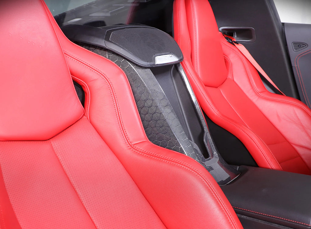 Chevy Corvette C8 Waterfall Console Panel - Carbon Fiber / Honeycomb