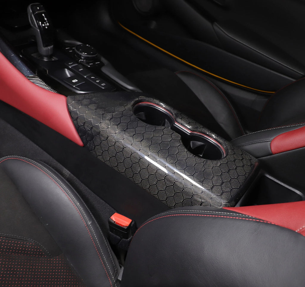 2019+ Toyota Supra A90 A91 Center Console Panel - Honeycomb / Carbon Fiber