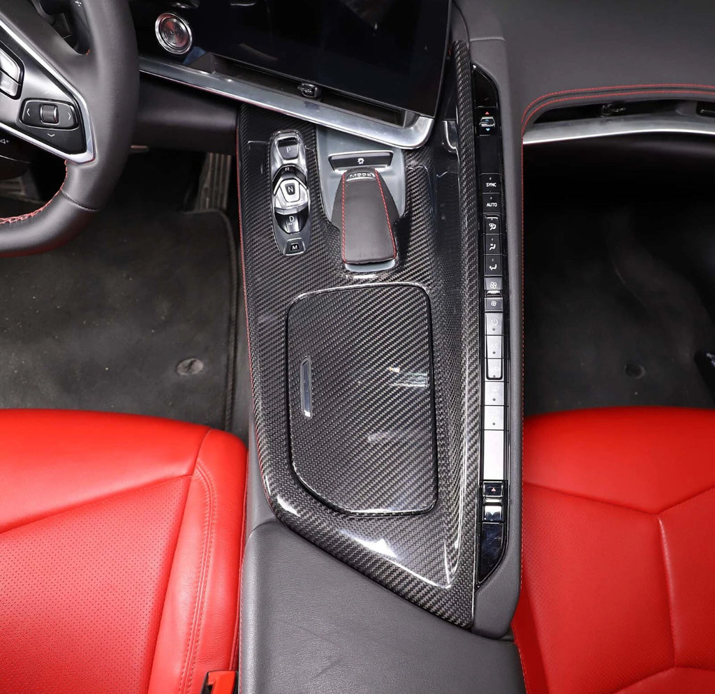 Chevy Corvette C8 Carbon Fiber Center Console Panel