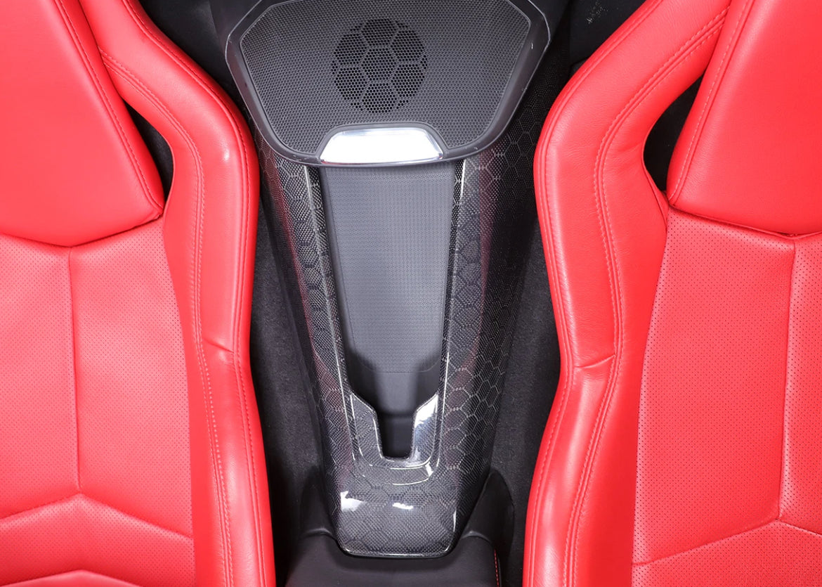 Chevy Corvette C8 Waterfall Console Panel - Carbon Fiber / Honeycomb