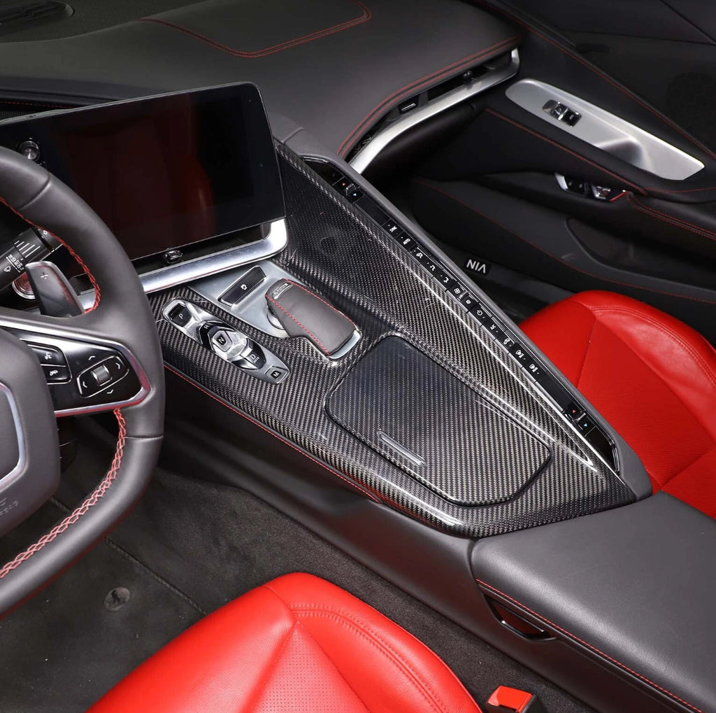 Chevy Corvette C8 Carbon Fiber Center Console Panel