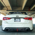 Infiniti Q50 Diffuser w/ Brake Light - Gloss Black / Carbon Fiber