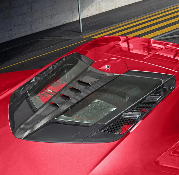 Chevy Corvette C8 2020+ Rear Window Spine - Carbon Fiber