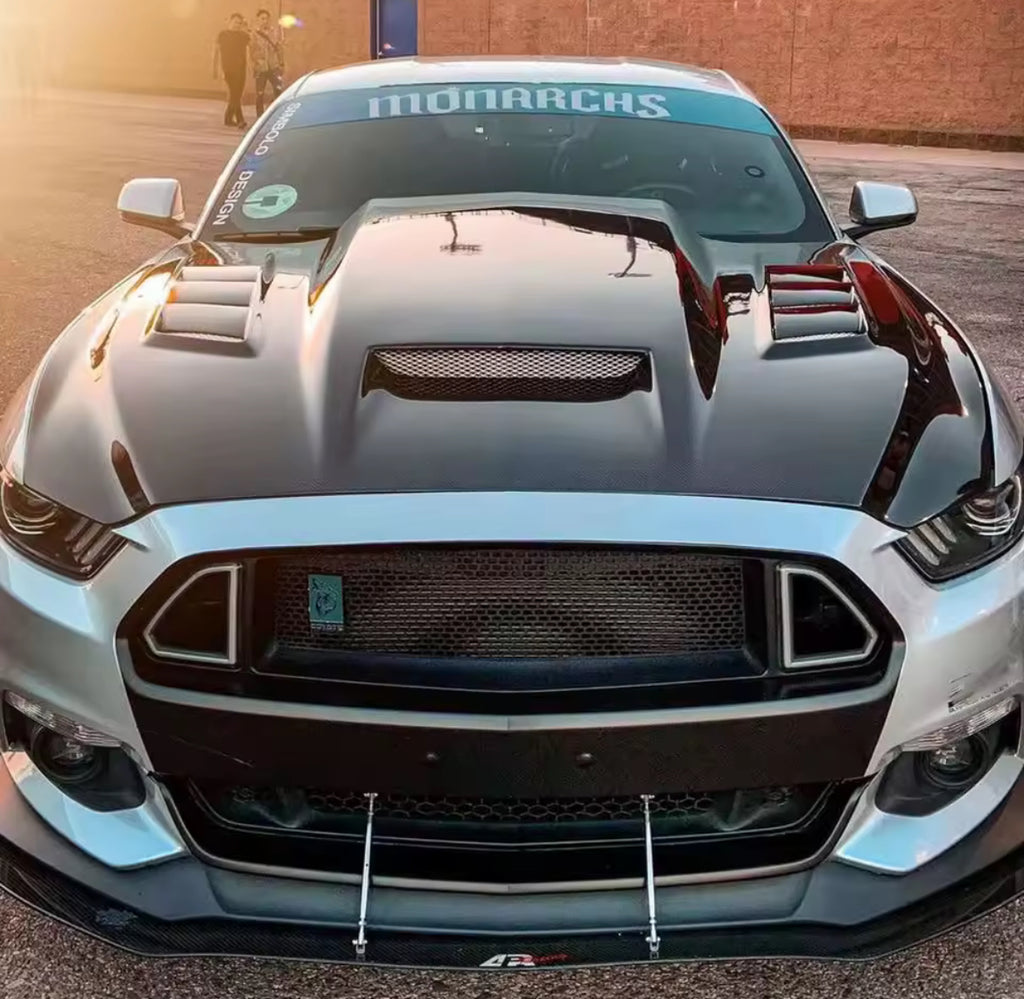 Ford Mustang TF Style Carbon Fiber Hood 2015-2017