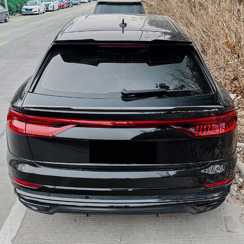 Audi Q8 2019+ PSM Trunk Spoiler - Carbon Fiber / Gloss Black