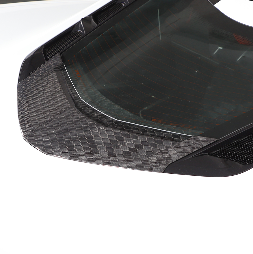 Chevy Corvette C8 2020+ Rear Window Lower Panel - Carbon Fiber / Honeycomb